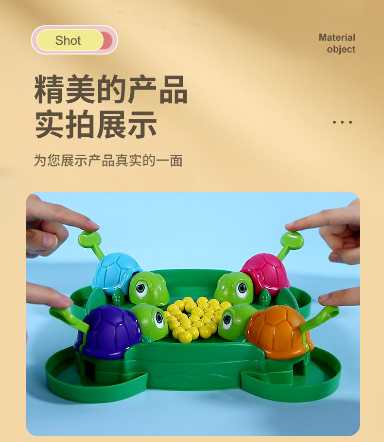 Children's Turtle Bean-eating Toy Parent-child Interactive Multiplayer Play Desktop Game Educational Toy
