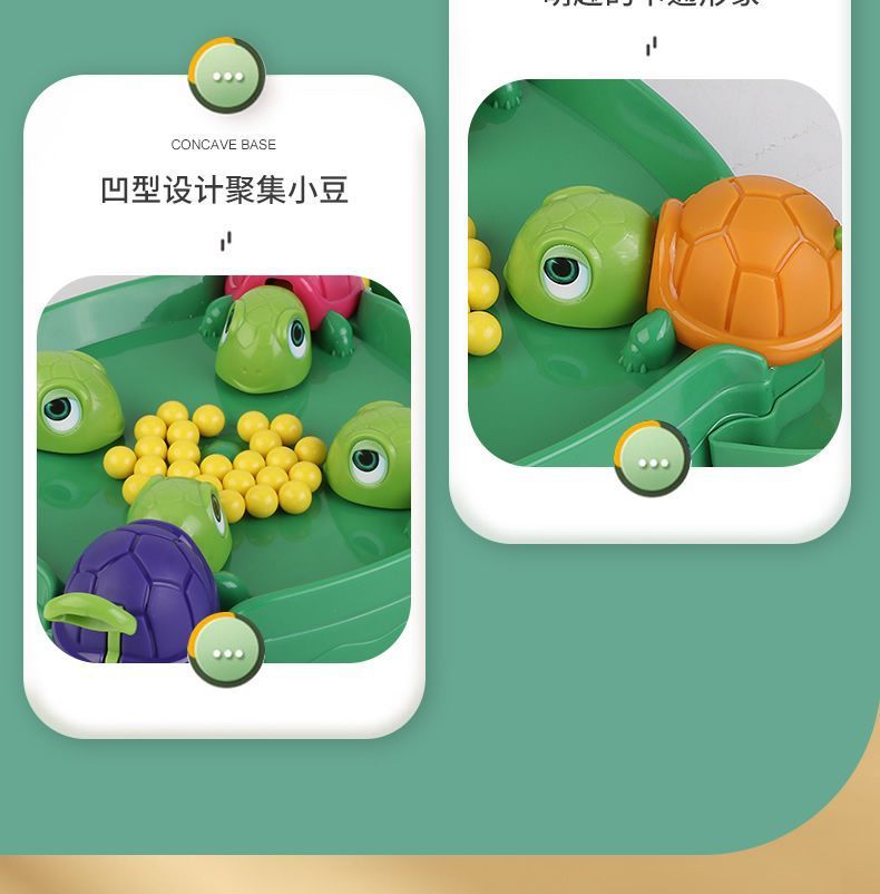 Children's Turtle Bean-eating Toy Parent-child Interactive Multiplayer Play Desktop Game Educational Toy